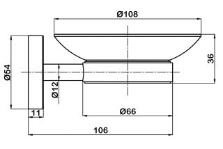 Подвесная мыльница Swedbe Attribut 9814B чёрный